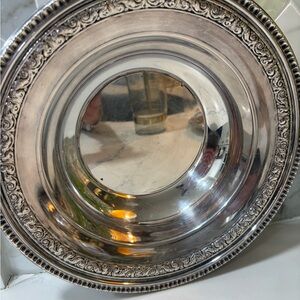 Vintage Reed & Barton 10 “ silver plated edged bowl #1201A